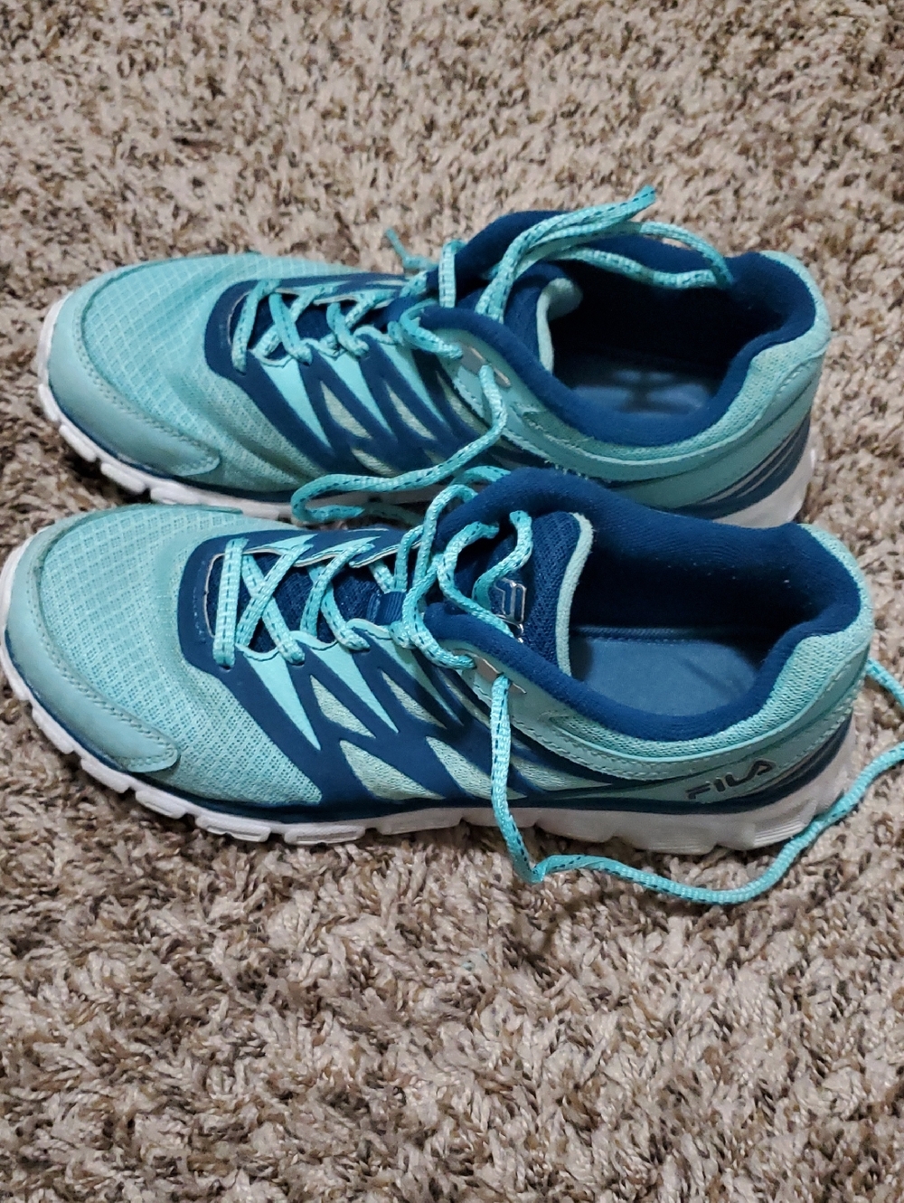Fila Women's Teal and Navy Athletic Running Shoes